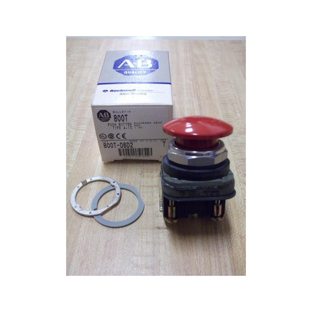 Allen Bradley 800T-D6D2 Pushbutton 800TD6D2 Series T
