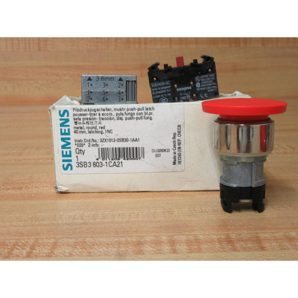 Siemens 3SB3 244-6AA20 Red 3SB32446AA20