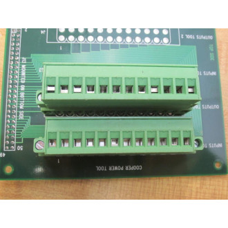 Cooper PCB2001 IO Connection Board Lower Rev.1 W24 Screw Terminals - Used