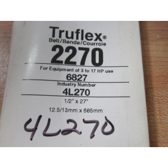 Gates 4L270 Truflex Belt 2270 Gates 4L270 Truflex Belt 2270