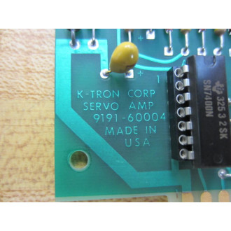 K-Tron 9191-60004 Servo Amp Board 919160004 Board Only - Used