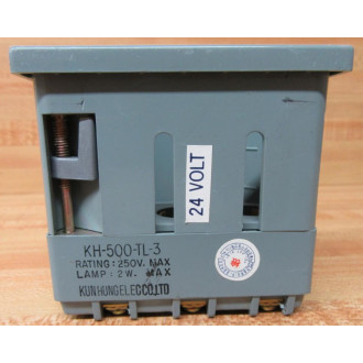 Kun Hung KH-500-TL-3 3-Bulb Pilot Light Housing KH500TL3 - Used