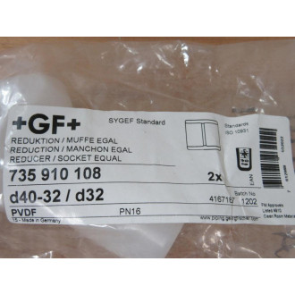 Georg Fischer 735 910 108 ReducerSocket Equal 735910108 (Pack of 2) Georg Fischer 735 910 108 ReducerSocket Equal 735910108 (Pack of 2)