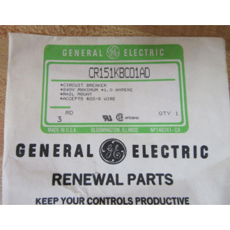 General Electric CR151KBC01AD Circuit Breaker CR151KBCO1AD