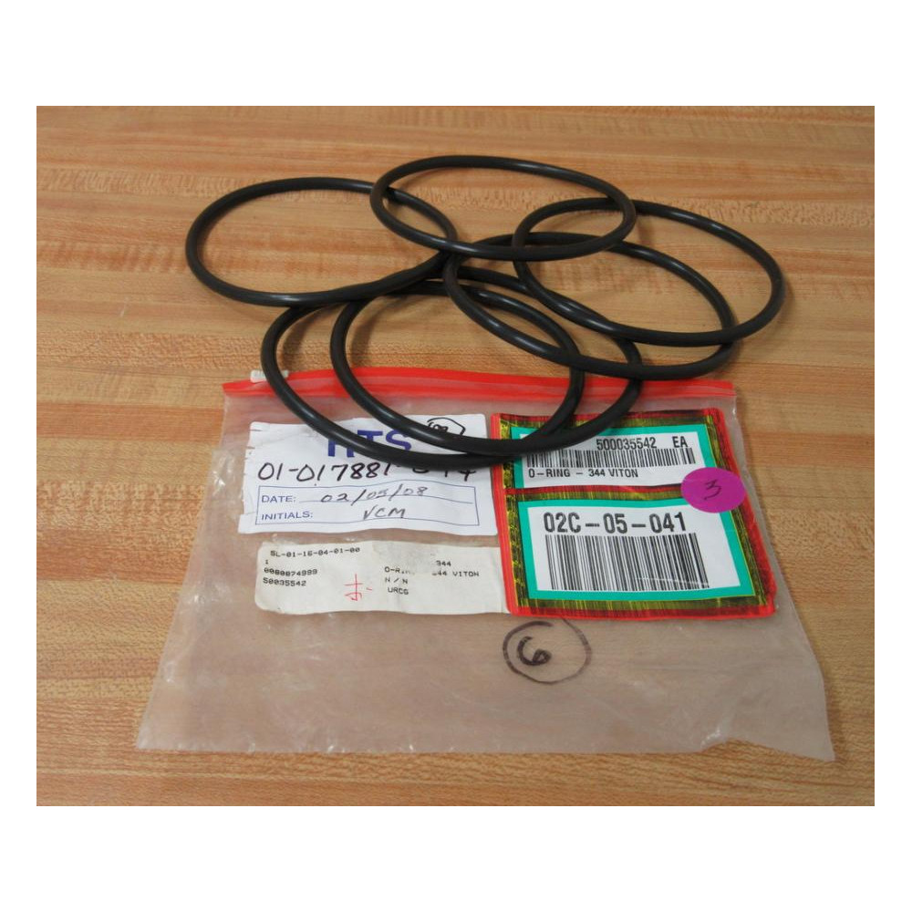 Viton 500035542 O-RING-344 VITON 02C-05-041 (Pack of 6) Viton 500035542 O-RING-344 VITON 02C-05-041 (Pack of 6)