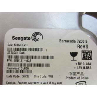 Seagate ST3808110AS Barracuda 7200.9 3.5" Hard Drive 98D131-033 - Used