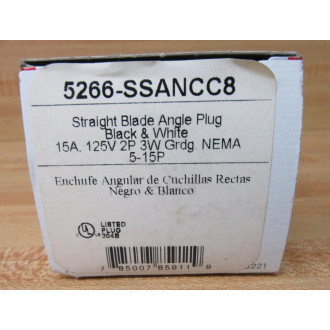 Pass & Seymour Legrand 5266-SSNCC8 Angle Plug 5266SSNCC8