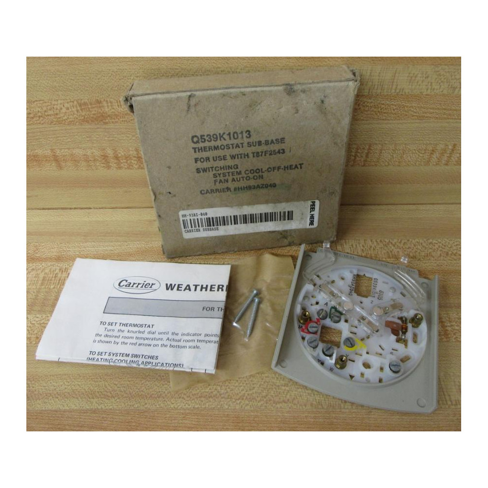 United TechnologiesCarrier Q539K1013 Sub-Base HH-93AZ-040 United TechnologiesCarrier Q539K1013 Sub-Base HH-93AZ-040