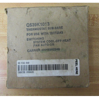 United TechnologiesCarrier Q539K1013 Sub-Base HH-93AZ-040 United TechnologiesCarrier Q539K1013 Sub-Base HH-93AZ-040