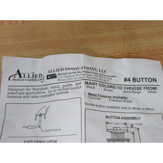 Allied Innovations 950401-000 4 Lite Touch Button 950401000