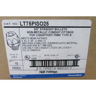 Thomas & Betts LT75PISO25 Conduit Fitting Black (Pack of 10)
