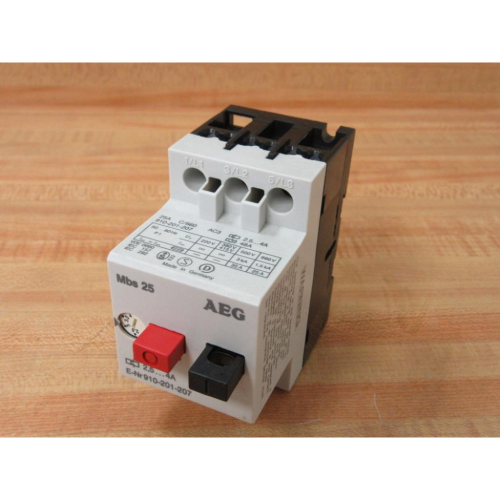 AEG 910-201-207 2,5- 4A MBS25 Starter  910-201-207-000 - New No Box