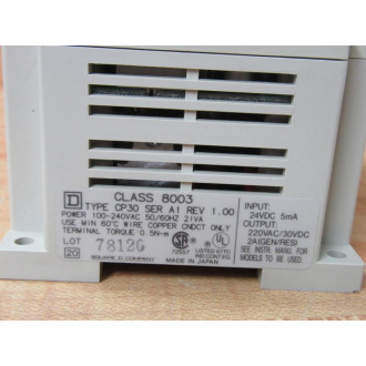 Square D 8003 CP30 Micro Controller 8003CP30 Rev. 1.00 Ser.A1