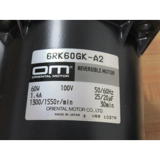 Oriental Motor 6RK60GK-A2 Reversible Motor 6RK60GKA2 - New No Box