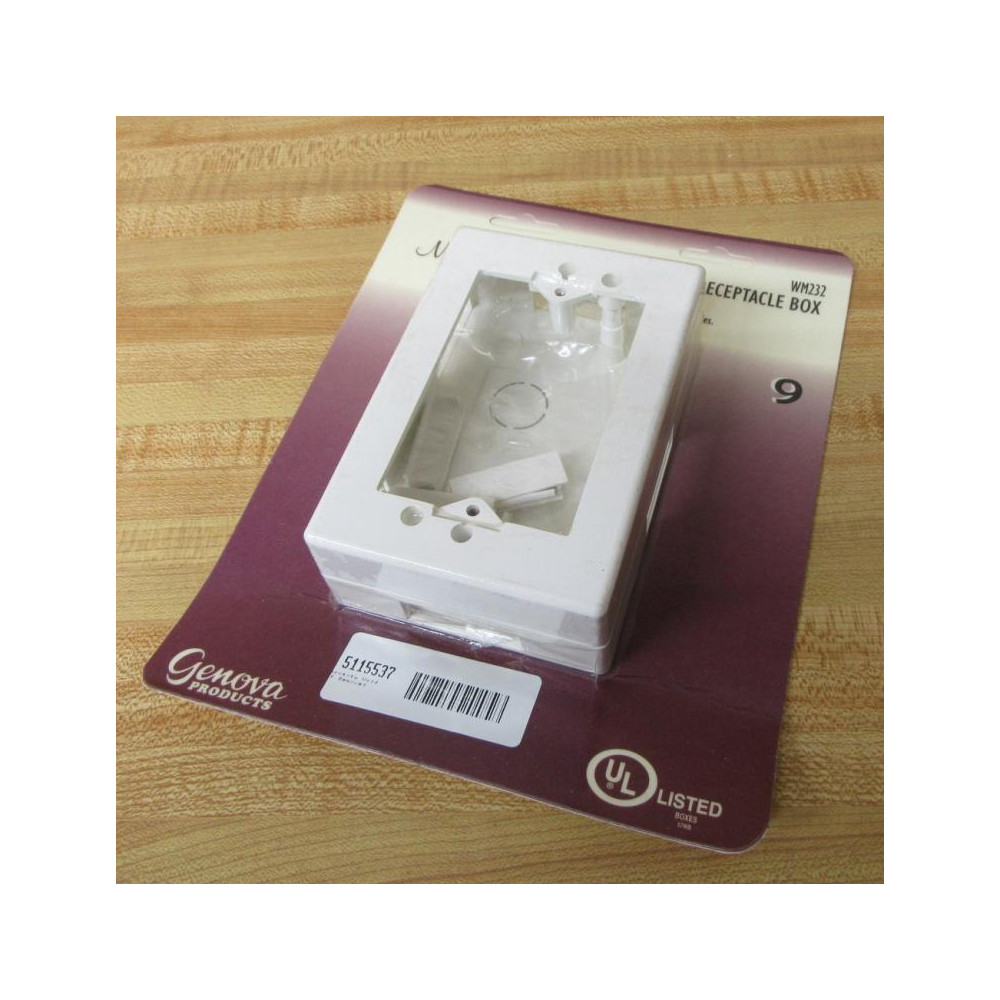 Genova Products WM232 Receptacle Box Genova Products WM232 Receptacle Box