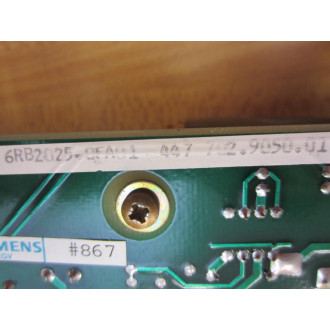 Siemens 6RB2030-0FA01 Board 447 703.9050.01 647013.0410.12 - Used