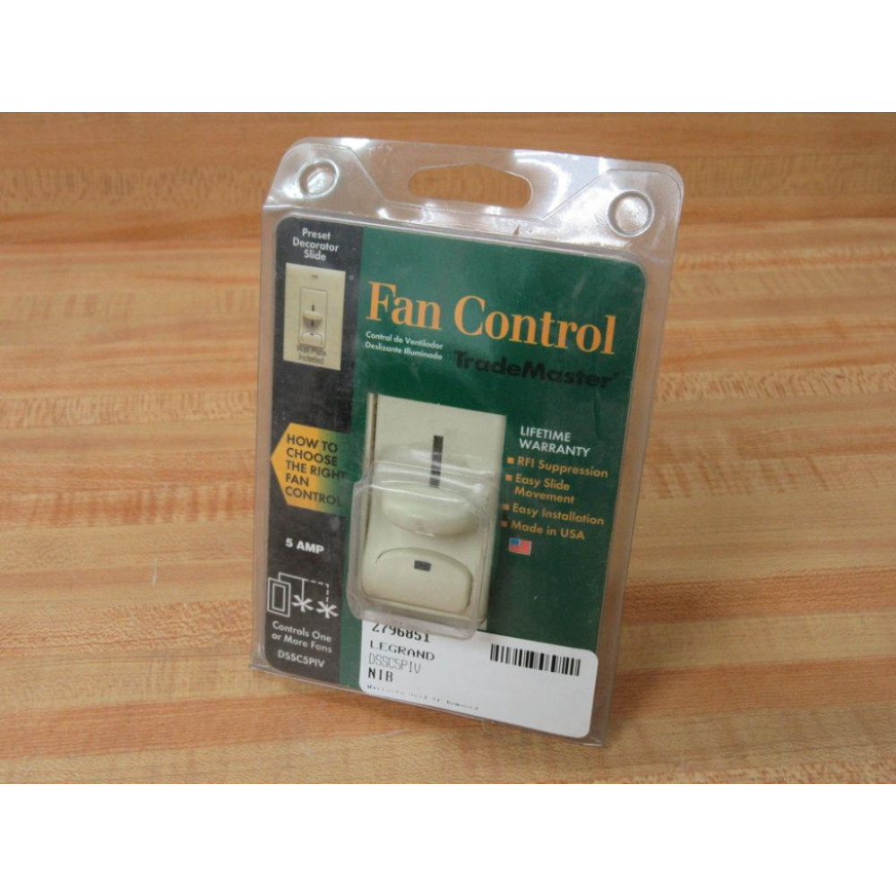 Pass & Seymour DSSC5PIV Legrand TradeMaster Fan Control Ivory