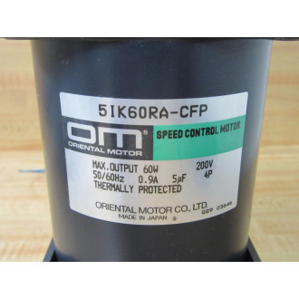 Oriental Motor 5IK60RA-CFP Speed Control Motor 5IK60RACFP - New No Box