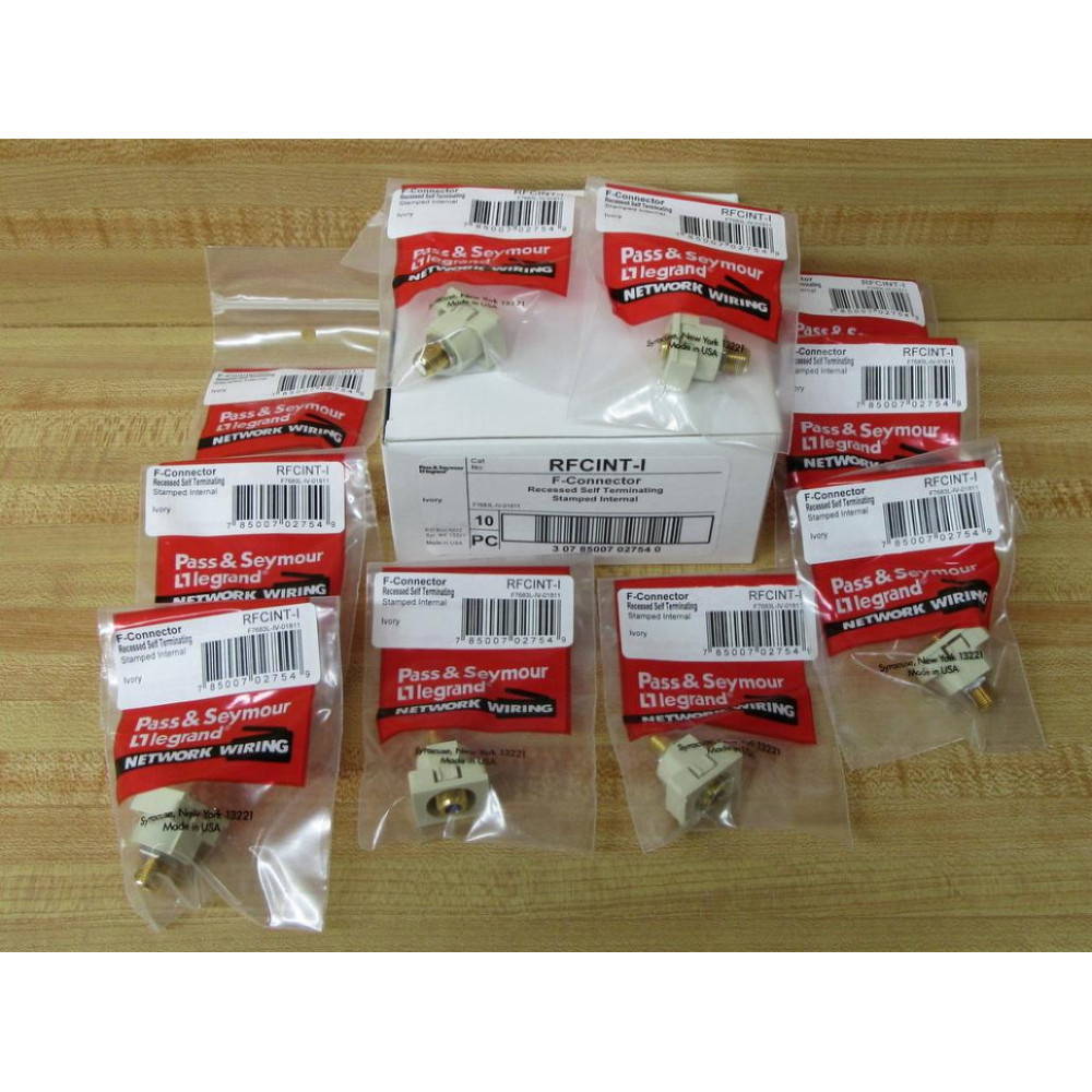 Pass & Seymour Legrand RFCINT-I F-Connector RFCINTI (Pack of 10) Pass & Seymour Legrand RFCINT-I F-Connector RFCINTI (Pack of 10)
