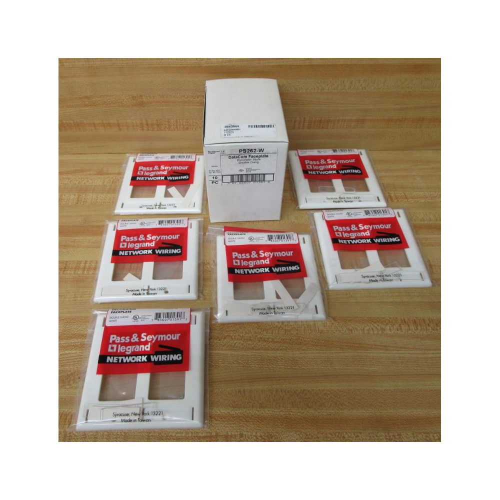 Pass & Seymour Legrand PS262-W Face Plate PS262W (Pack of 6) Pass & Seymour Legrand PS262-W Face Plate PS262W (Pack of 6)
