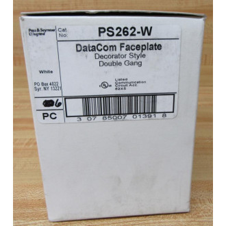 Pass & Seymour Legrand PS262-W Face Plate PS262W (Pack of 6)
