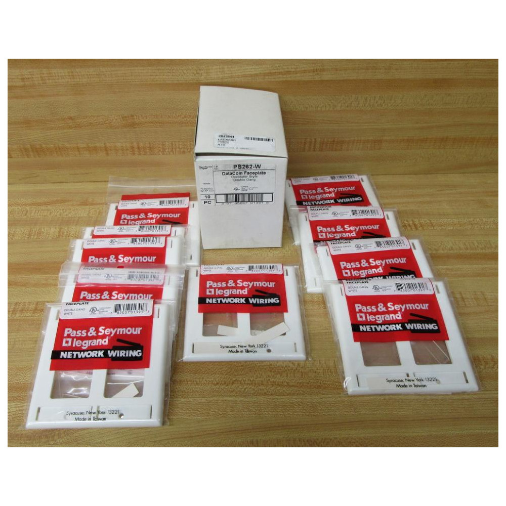 Pass & Seymour Legrand PS262-W Face Plate PS262W (Pack of 10) Pass & Seymour Legrand PS262-W Face Plate PS262W (Pack of 10)