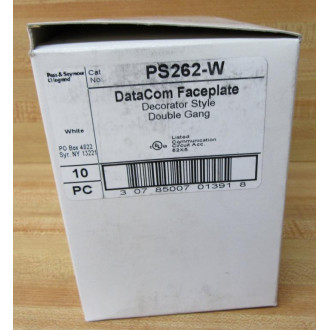 Pass & Seymour Legrand PS262-W Face Plate PS262W (Pack of 10)
