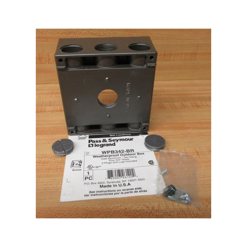 Pass & Seymour Legrand WPB342-BR Outlet Box WPB342BR - New No Box Pass & Seymour Legrand WPB342-BR Outlet Box WPB342BR - New No Box