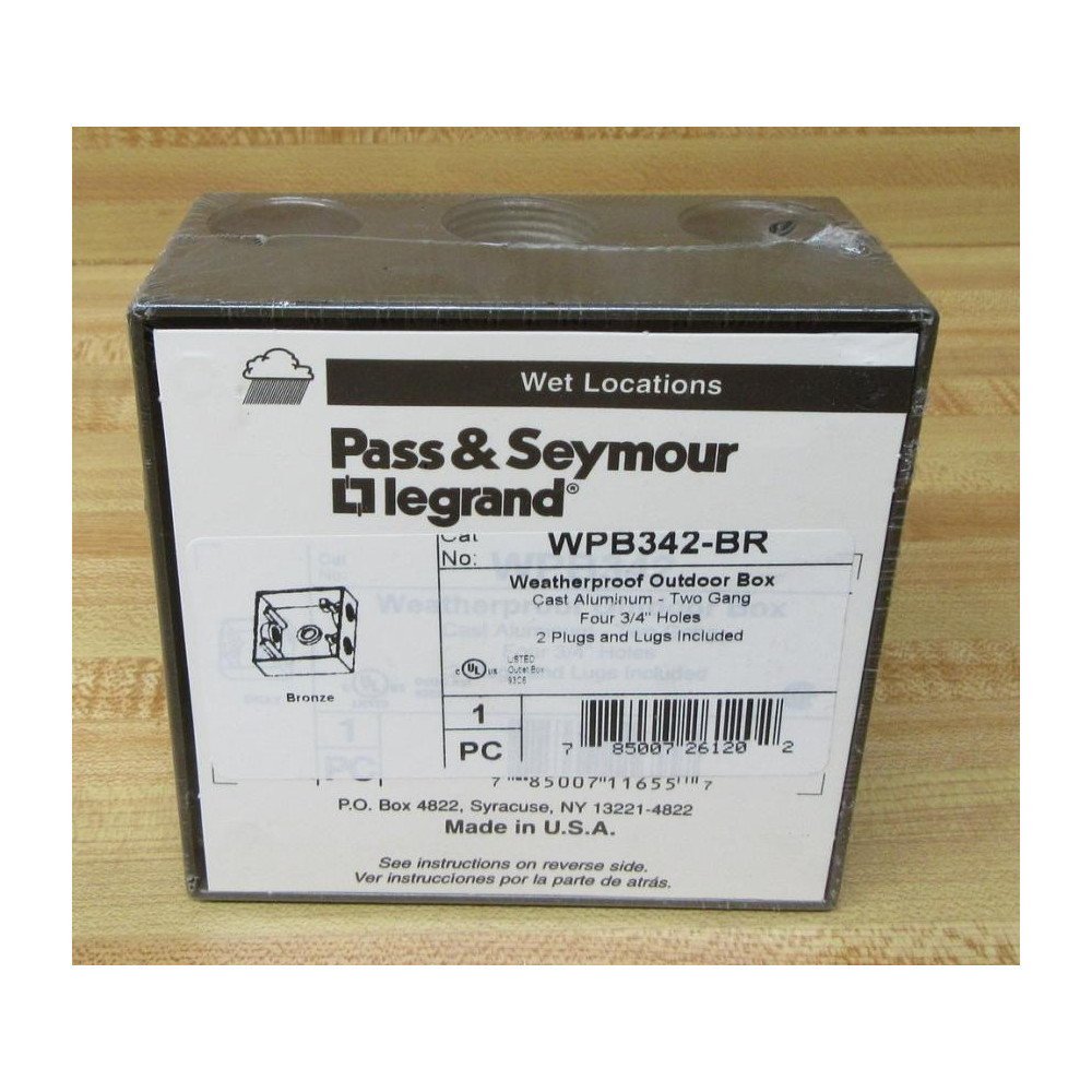 Pass & Seymour Legrand WPB342-BR Outlet Box WPB342BR Pass & Seymour Legrand WPB342-BR Outlet Box WPB342BR