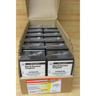 Pass & Seymour Legrand WPB26-BL Outlet Box WPB26BL (Pack of 12)