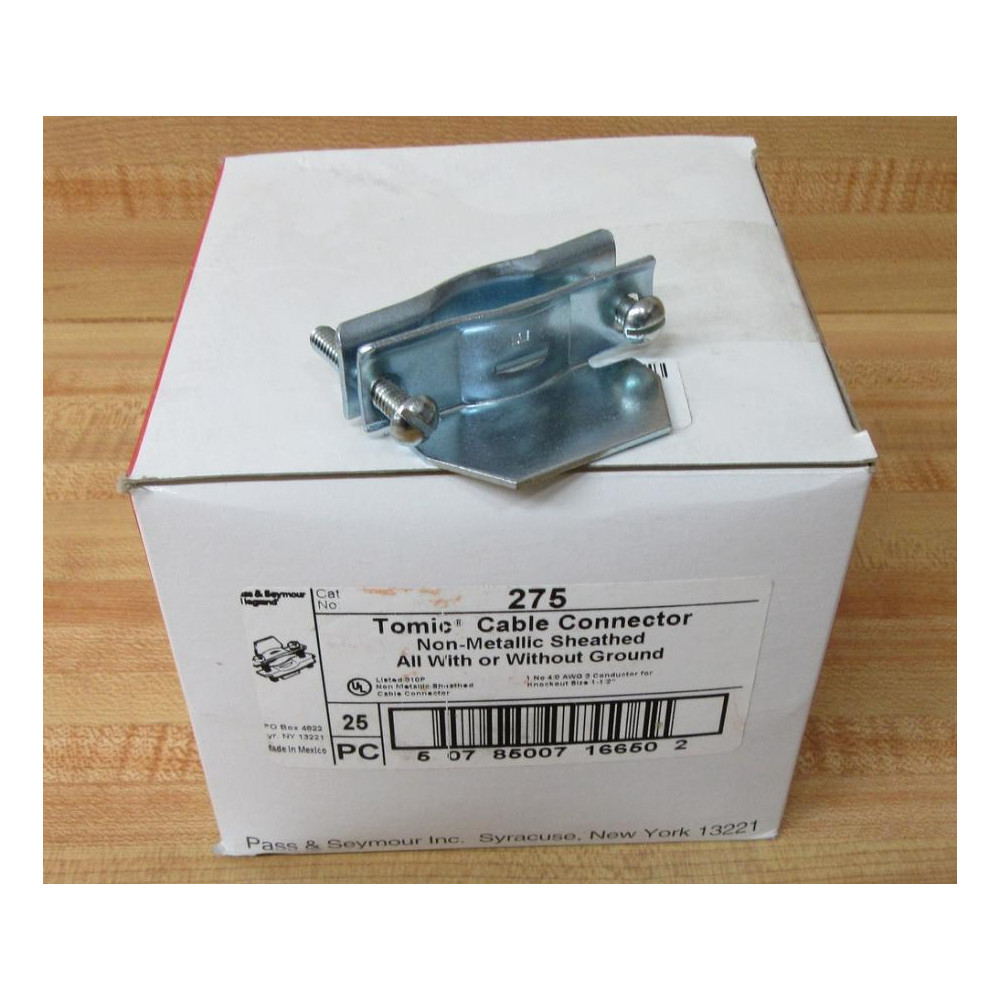 Pass & Seymour Legrand 275 Cable Connector (Pack of 25) Pass & Seymour Legrand 275 Cable Connector (Pack of 25)
