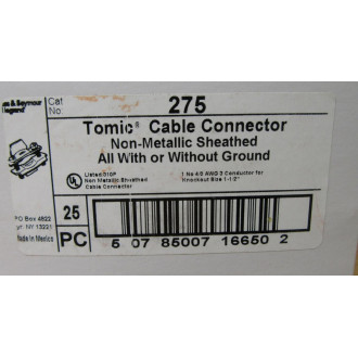 Pass & Seymour Legrand 275 Cable Connector (Pack of 25)