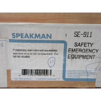 Speakman SE-911 1" Stay-Open Valve SE911 w1 Lever Arm