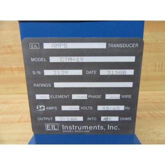 EIL Instruments CTM-1Y Amp Transducer CTM1Y