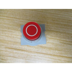 IDEC ABS Black Push Button Red, Circle "O" - New No Box