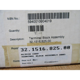Altech 32.1516.825.00 Terminal Block Assy 32151682500