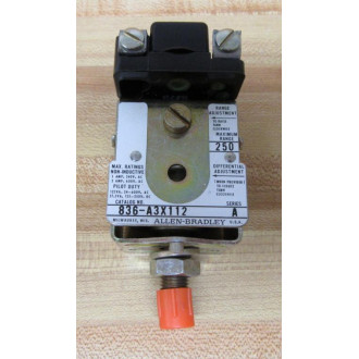 Allen Bradley 836-A3X112 Pressure Switch 836A3X112