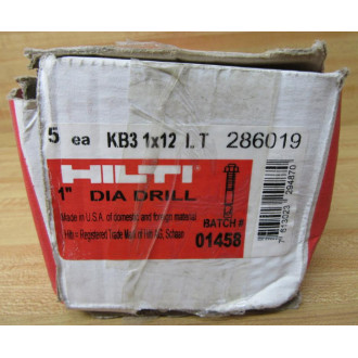 Hilti 286019 Expansion Anchor KB3 1"X12" I.T. (Pack of 5)