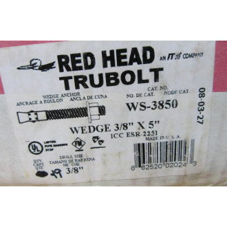Red Head GWS-3850 Wedge Anchor GWS3850 (Pack of 29)
