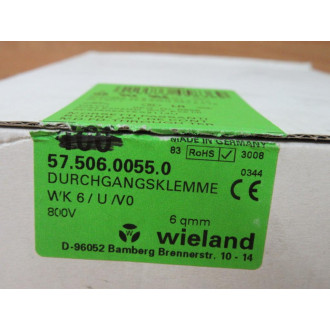 Wieland 57.506.0055.0 WK 6UV0 Terminal Block 5750600550 (Pack of 68)
