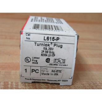 Pass & Seymour L615-P Legrand Turnlok Plug L615P (Pack of 2)