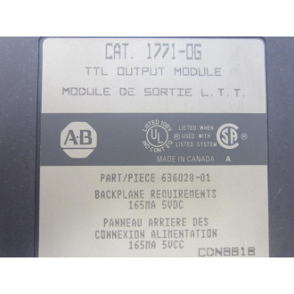 Allen Bradley 1771-OG TTL Output Module 1771-0G 636028-01 - New No Box