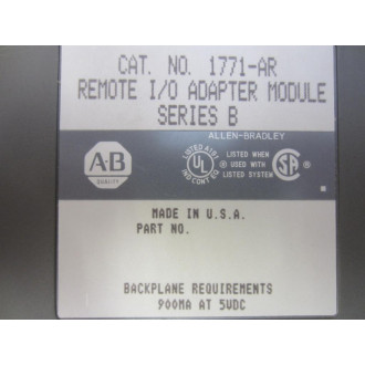 Allen Bradley 1771-AR Remote IO Adapter 1771AR Ser.B - New No Box