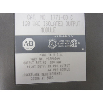 Allen Bradley 1771-OD Module 1771-0D Series C - New No Box