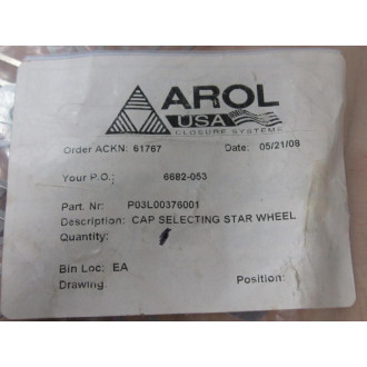 Arol P03L00376001 Cap Selecting Star Wheel (Pack of 2) Arol P03L00376001 Cap Selecting Star Wheel (Pack of 2)