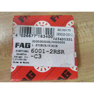 FAG 6001-2RSR-C3 Cage Bearing 60012RSRC3 (Pack of 2)