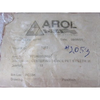 Arol P72A03326500 Centering Device (Pack of 13)