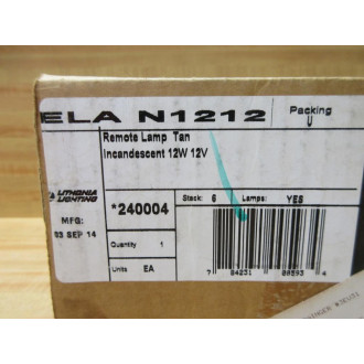 Lithonia ELA N1212 Remote Lighting Head wMounting Plate ELAN1212