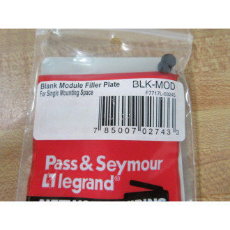 Pass & Seymour BLK-MOD Legrand Blank Modular Filler Plate BLKMOD (Pack of 10) Pass & Seymour BLK-MOD Legrand Blank Modular Filler Plate BLKMOD (Pack of 10)