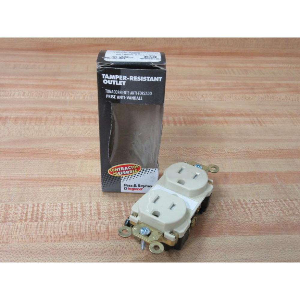 Pass & Seymour Legrand TR62-ICC Tamper Resistant Receptacle TR62ICC Pass & Seymour Legrand TR62-ICC Tamper Resistant Receptacle TR62ICC